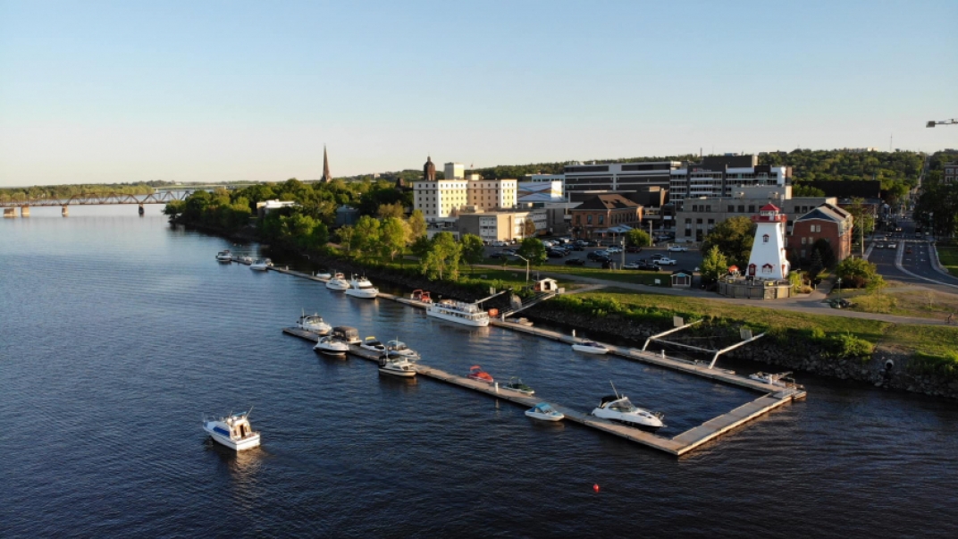 aerial shot of the Capital City Boat Club